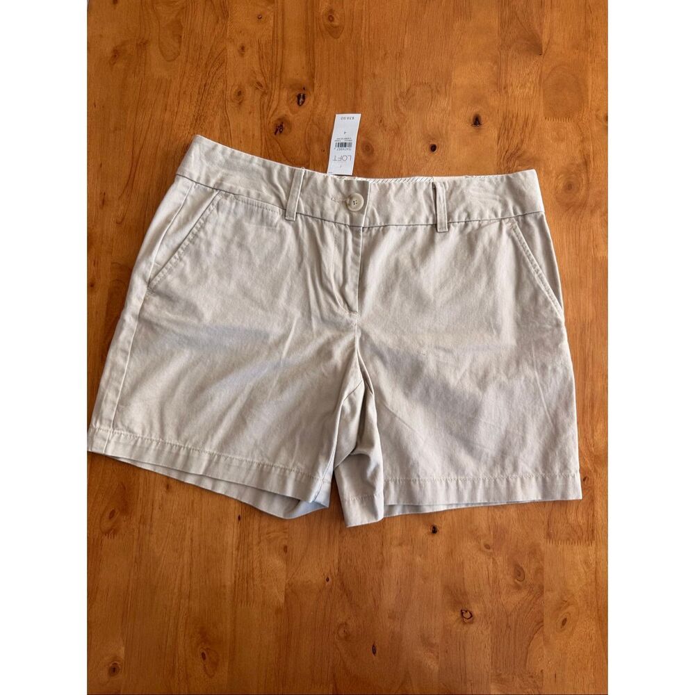 Ann Taylor LOFT Khaki Shorts Size 4w/6” Inseam NEW